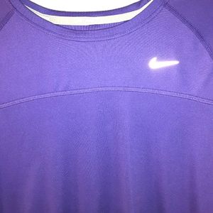 Nike Dri Fit Long Sleeve Top Tee Royal